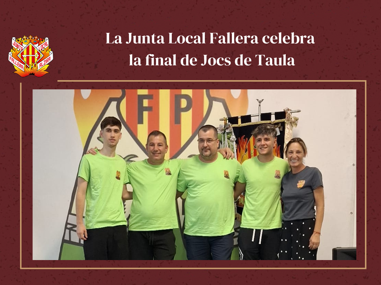Imatge portada de la noticia La Junta Local Fallera celebra  la final de Jocs de Taula