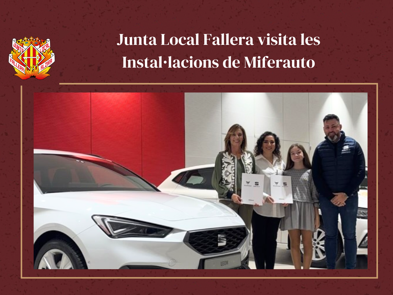 Imatge portada de la noticia Junta Local Fallera visita les instal·lacions de Miferauto