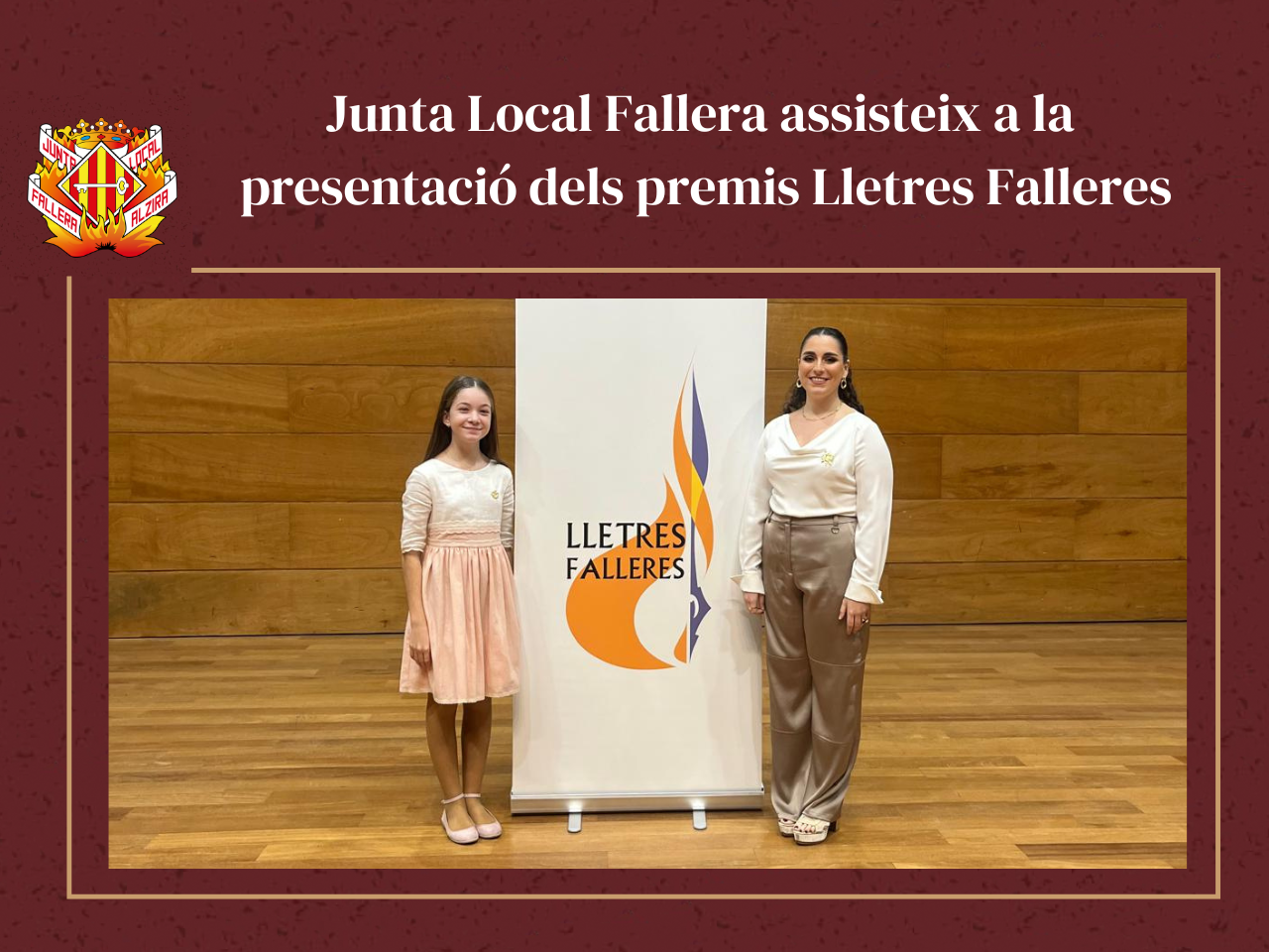 Imatge portada de la noticia Junta Local Fallera assisteix a la  presentació dels premis Lletres Falleres