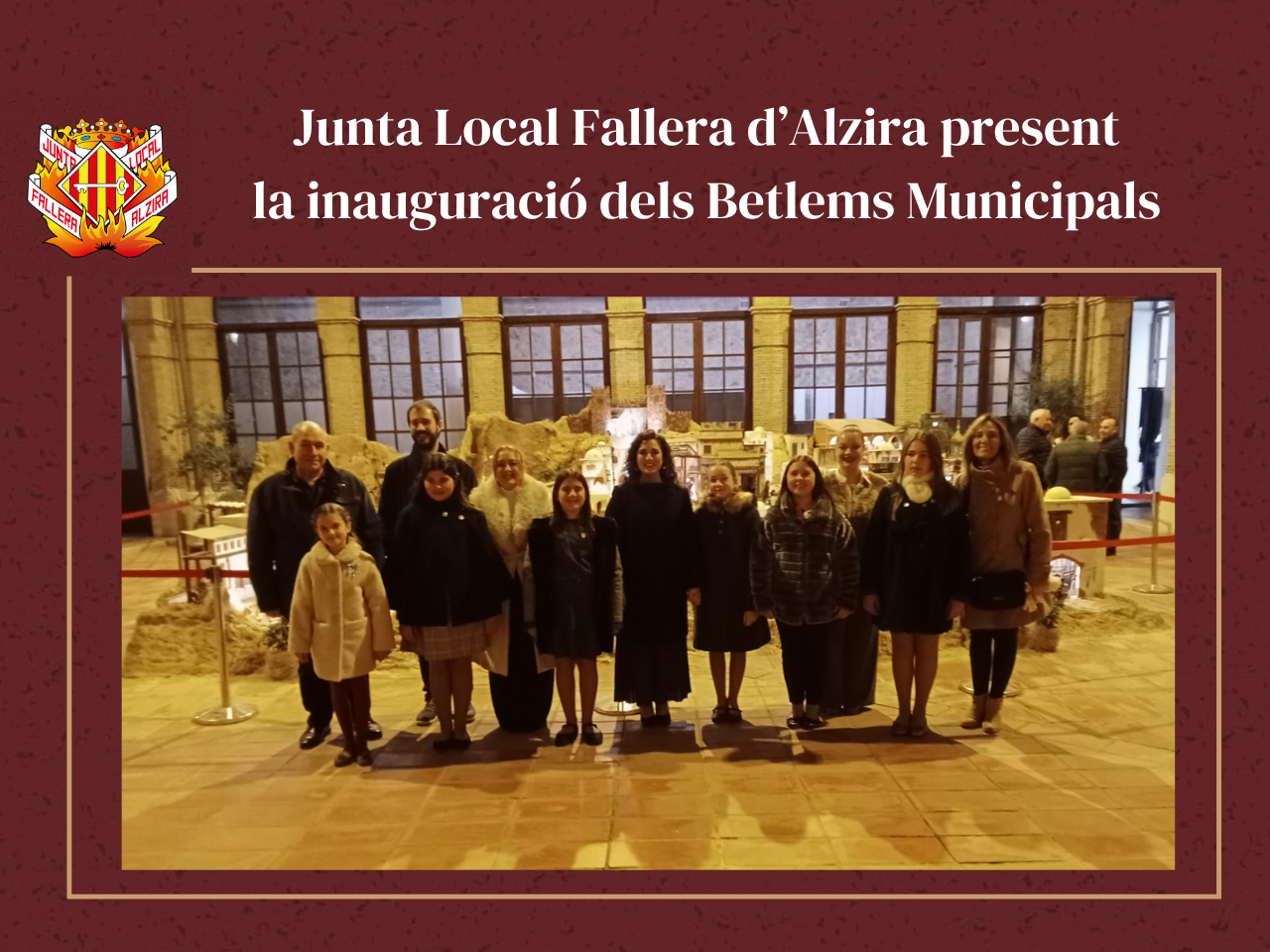 Imatge portada de la noticia Junta Local Fallera d’Alzira present la inauguració dels Betlems Municipals